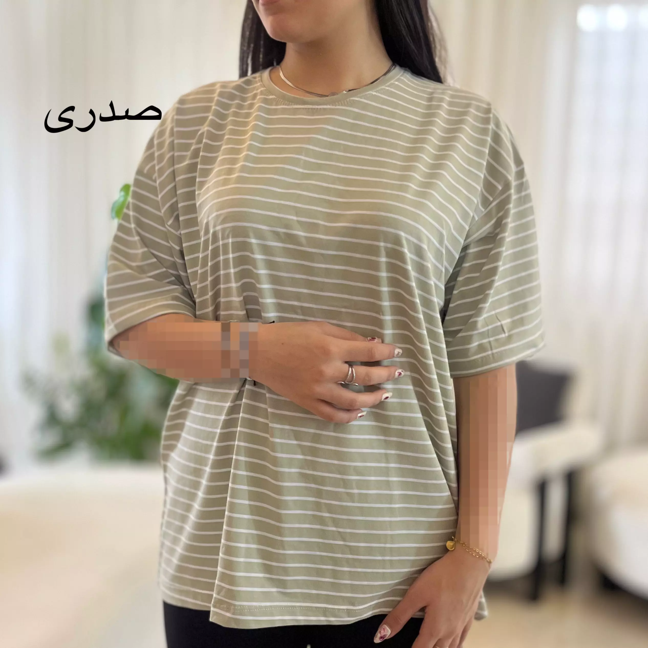 تیشرت لانگ راه راه 0011578049
