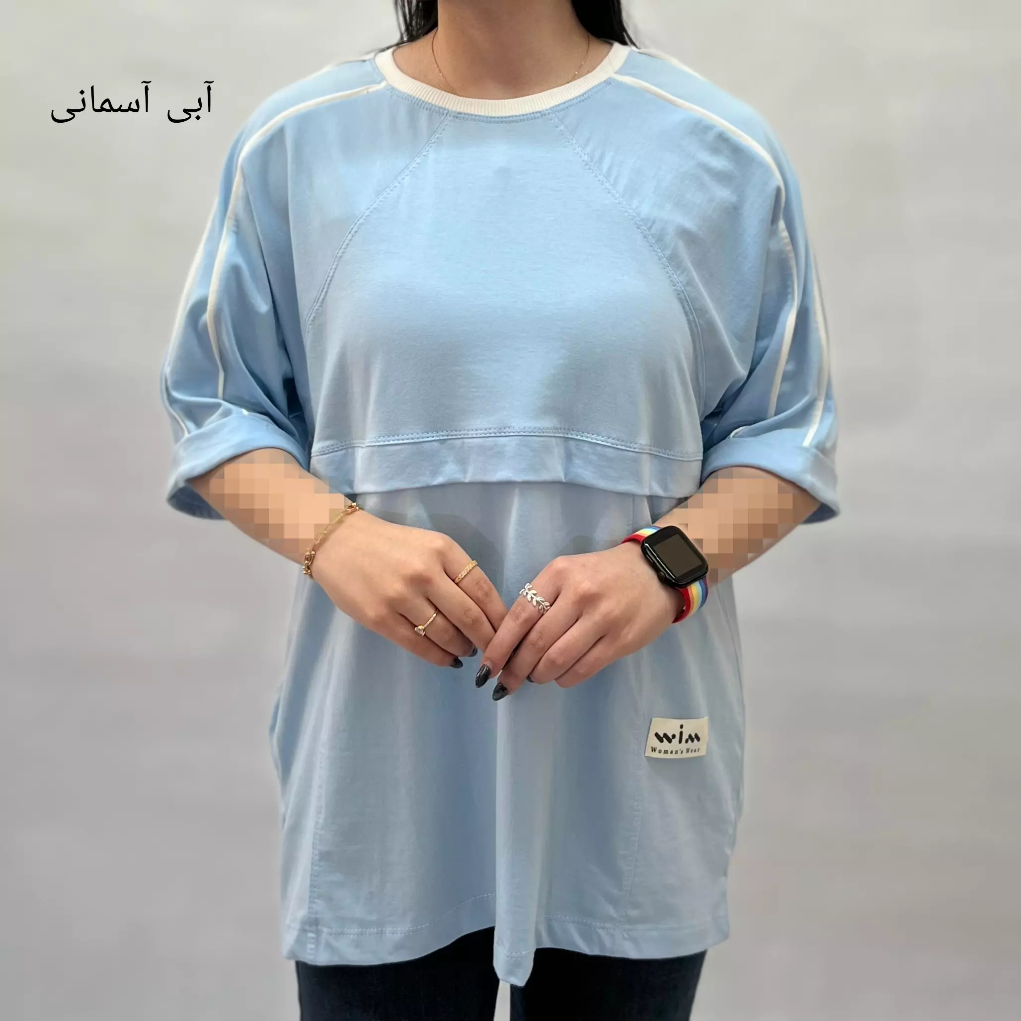 تیشرت زنانه یقه گرد پایین ویم 001111972125