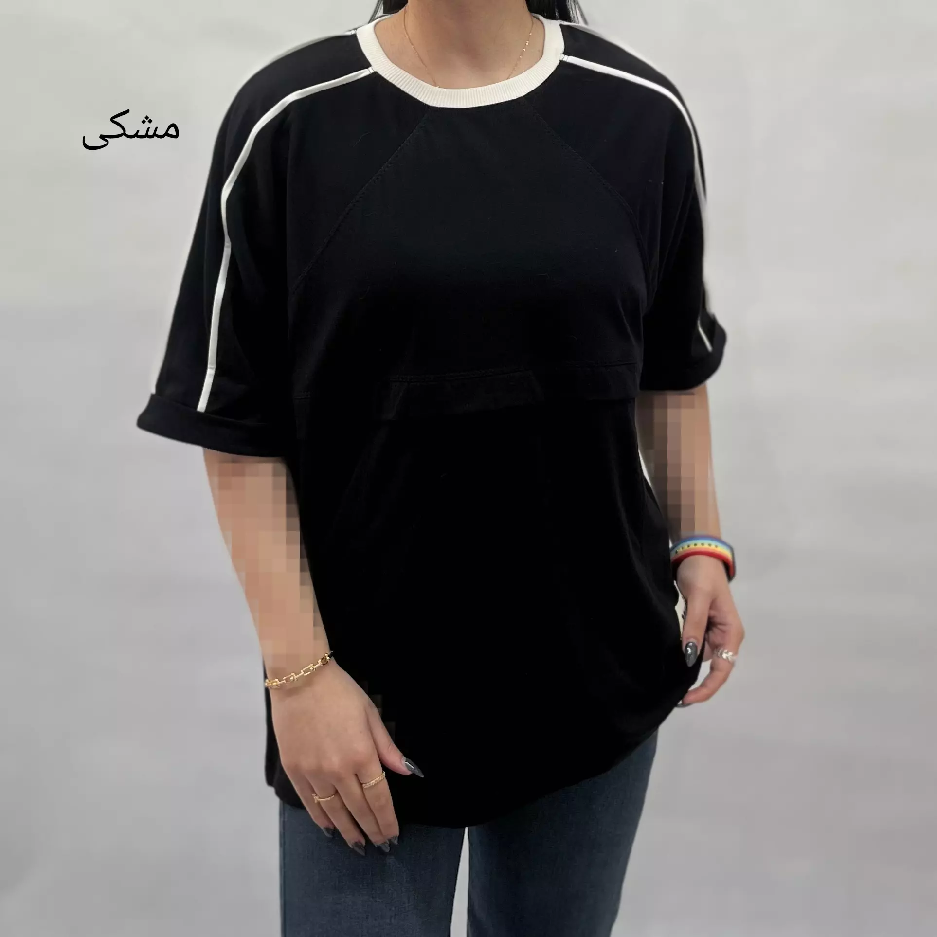 تیشرت زنانه یقه گرد پایین ویم 001111972125