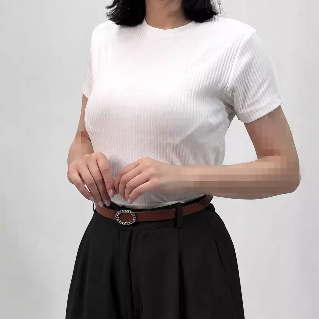 کراپ تیشرتی زنانه ساده 008123105013