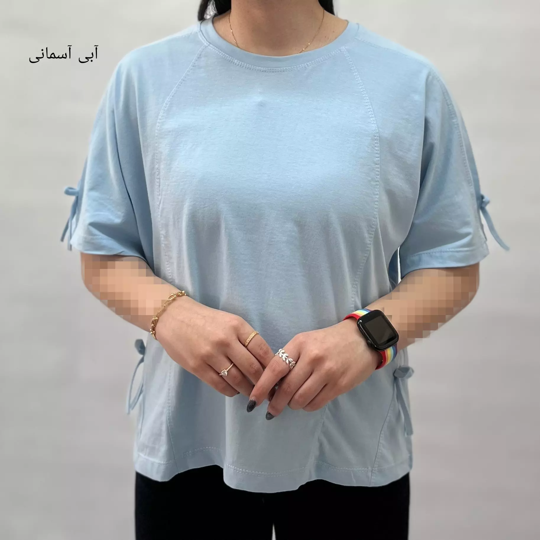 تیشرت باکسی پاپیون دار 0011575185