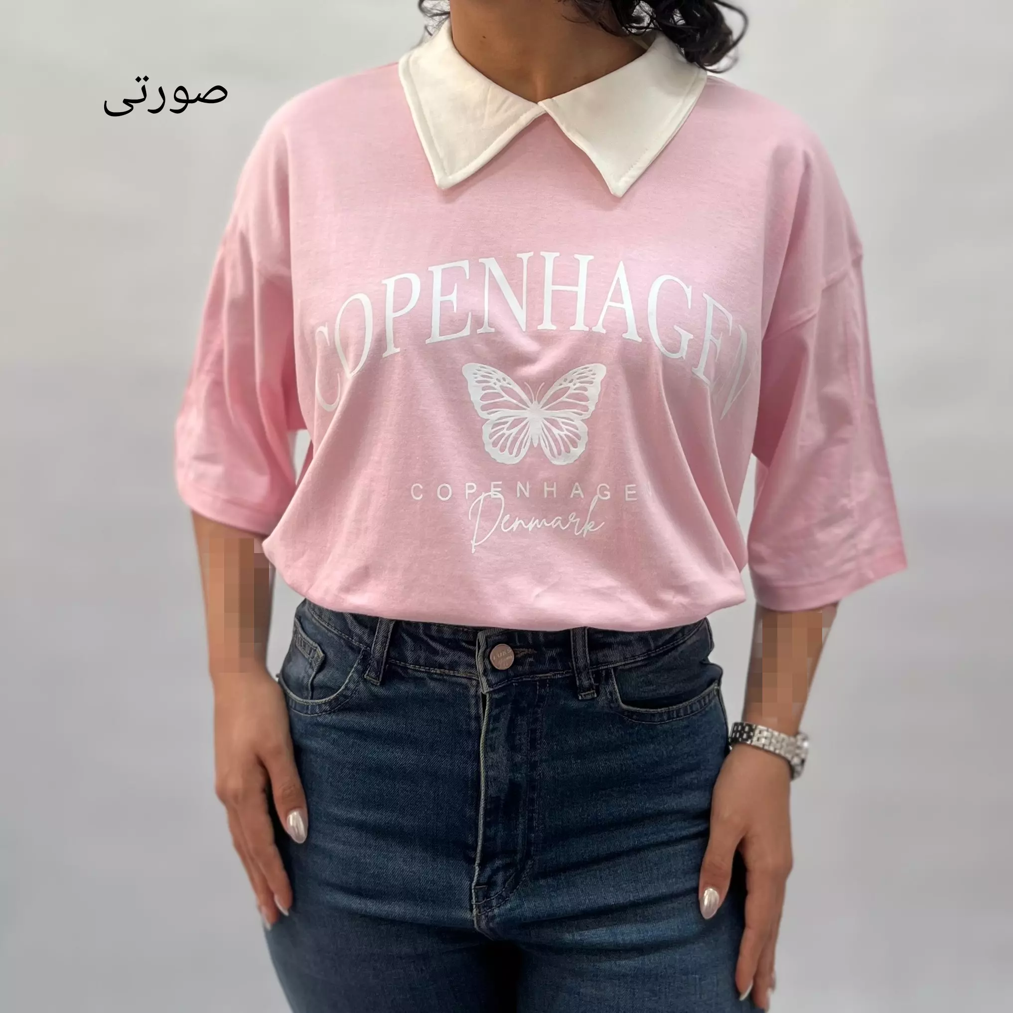 تیشرت زنانه جلو چاپ 00111575194