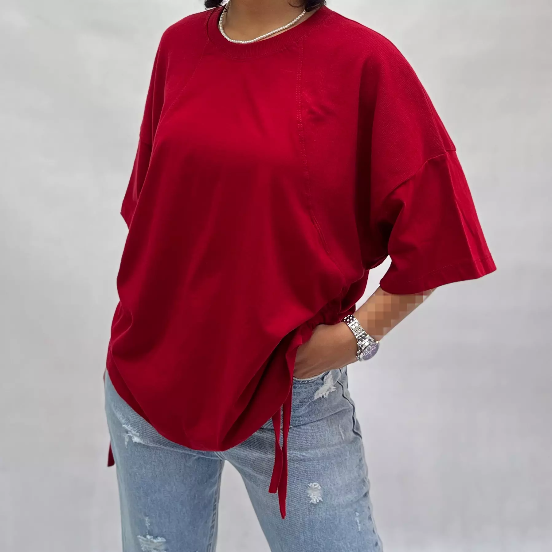 تیشرت زنانه گت دار 0011575229