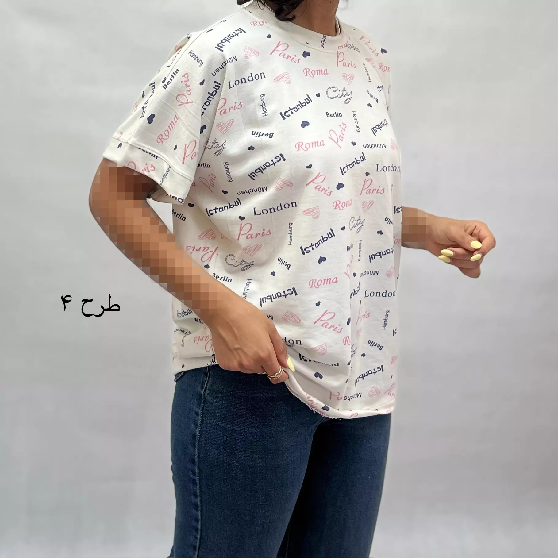 تیشرت زنانه عروسکی میکس 001155707