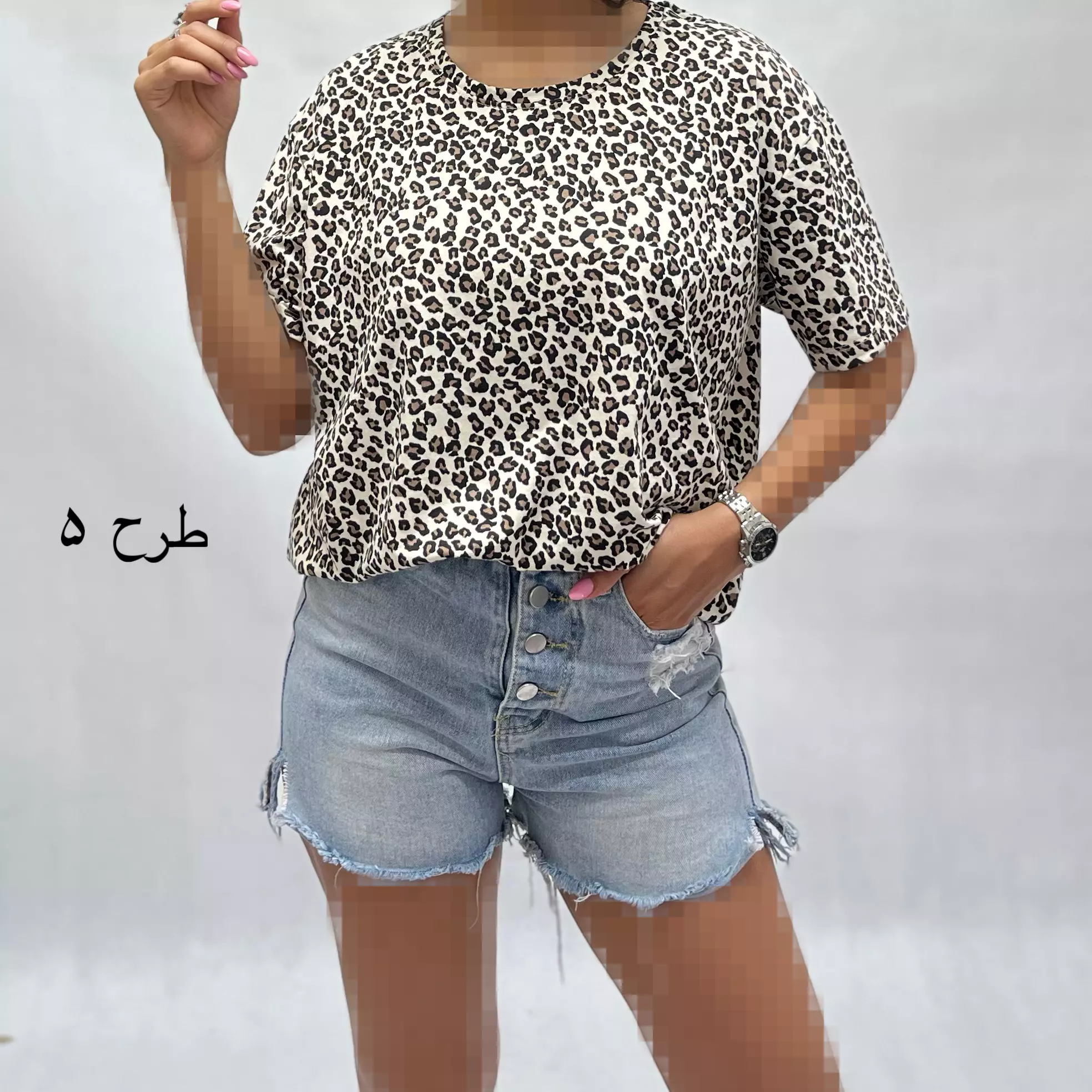 تیشرت زنانه پلنگی 001155926