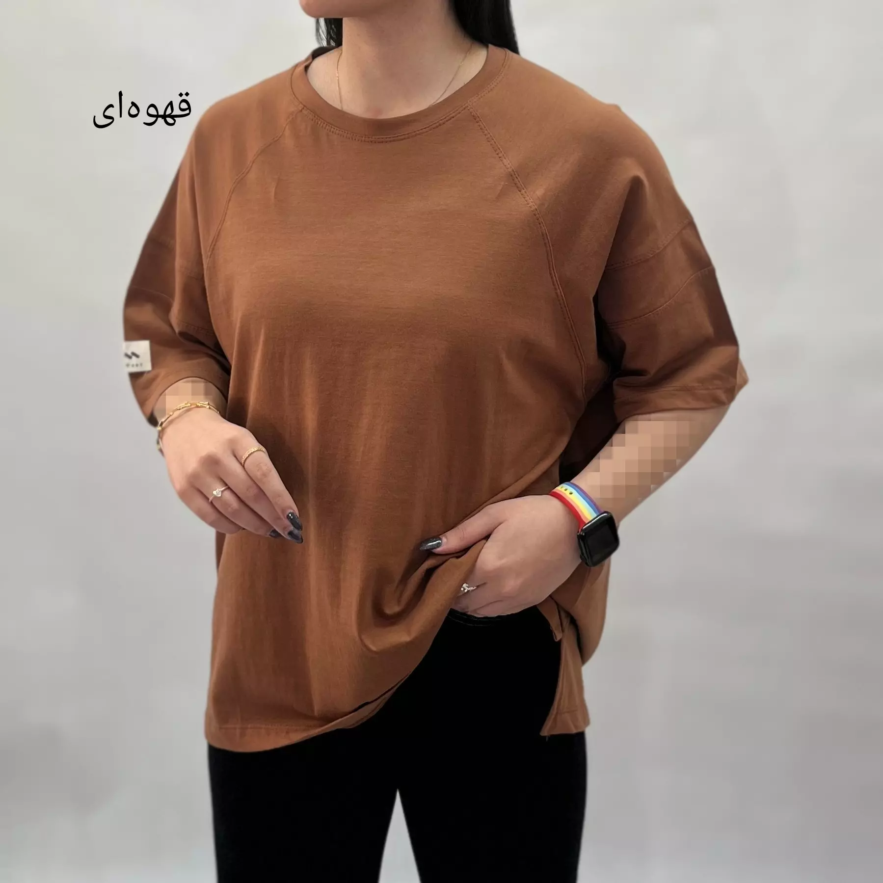 تیشرت زنانه آستین مارک 001111977978