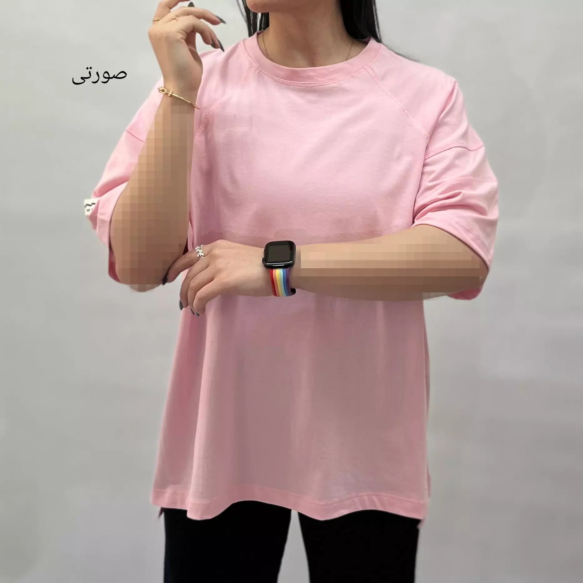 تیشرت زنانه آستین مارک 001111977978