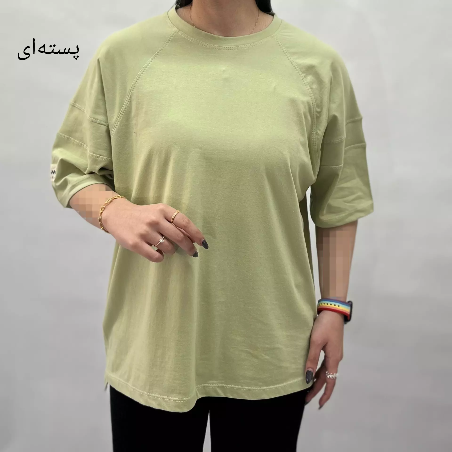 تیشرت زنانه آستین مارک 001111977978