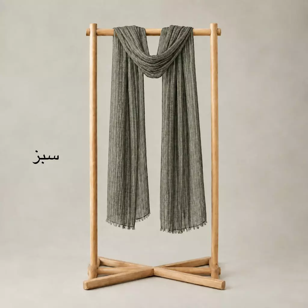 شال زنانه ابریشم راه راه 0041110110861