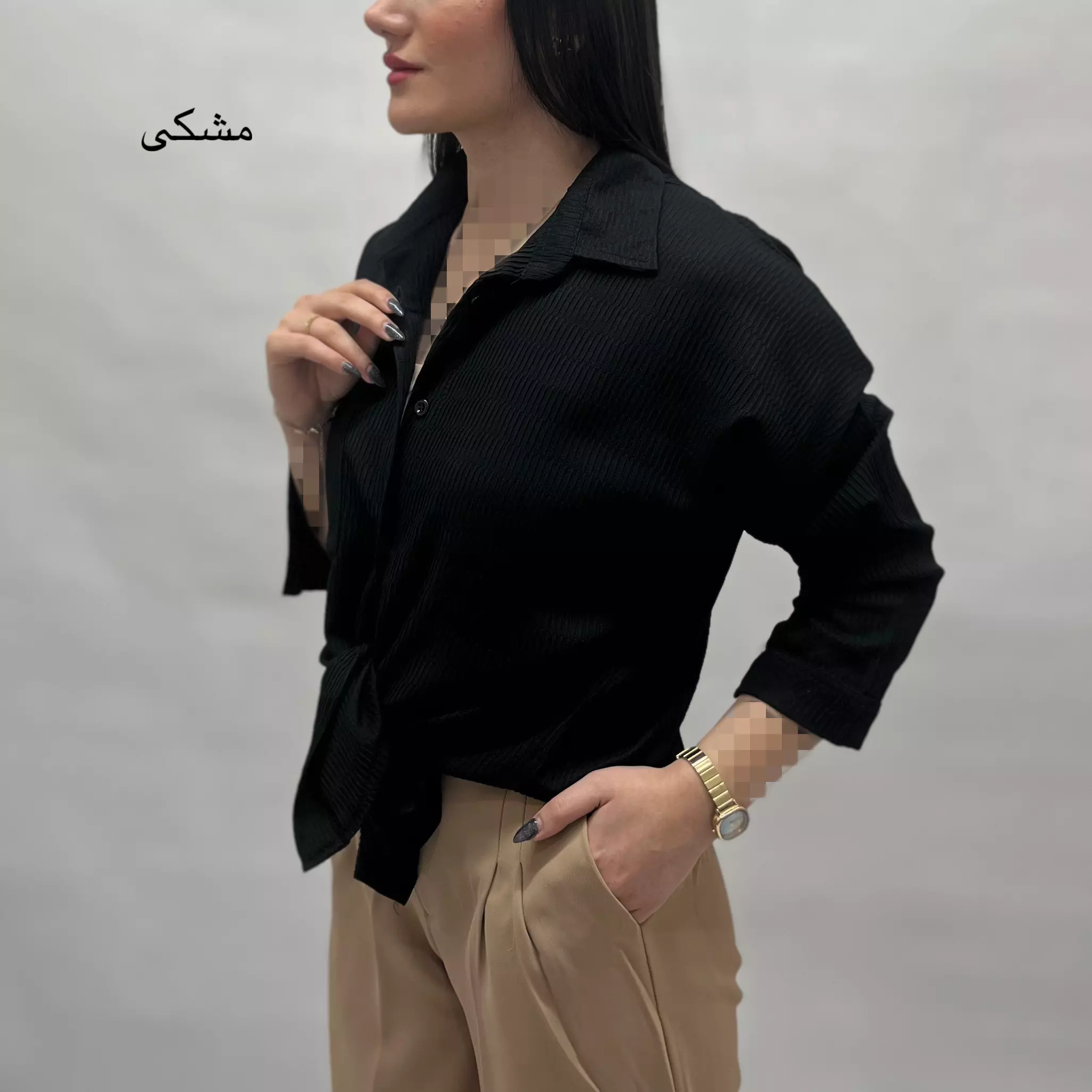 شومیز زنانه پلیسه تک جیب 00291341034096