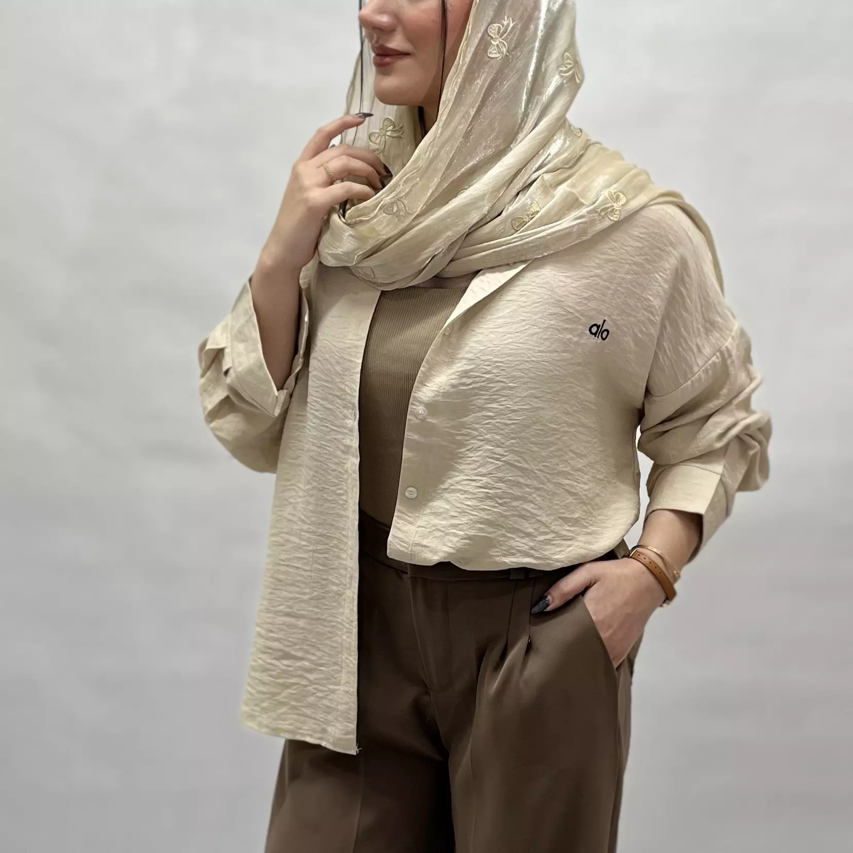 شومیز زنانه شیشه ای الو 00291341044106