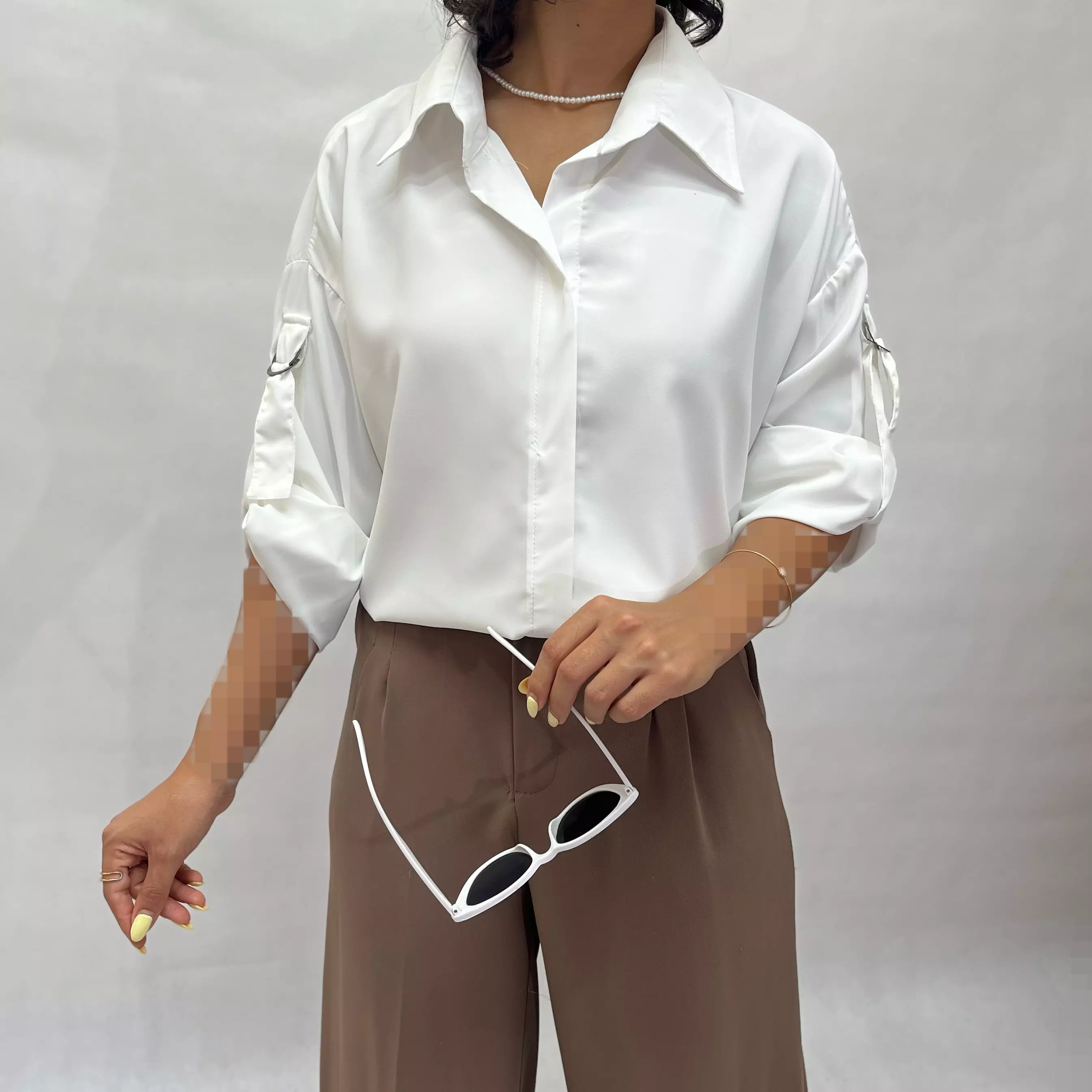 شومیز زنانه دکمه مخفی 00291345692
