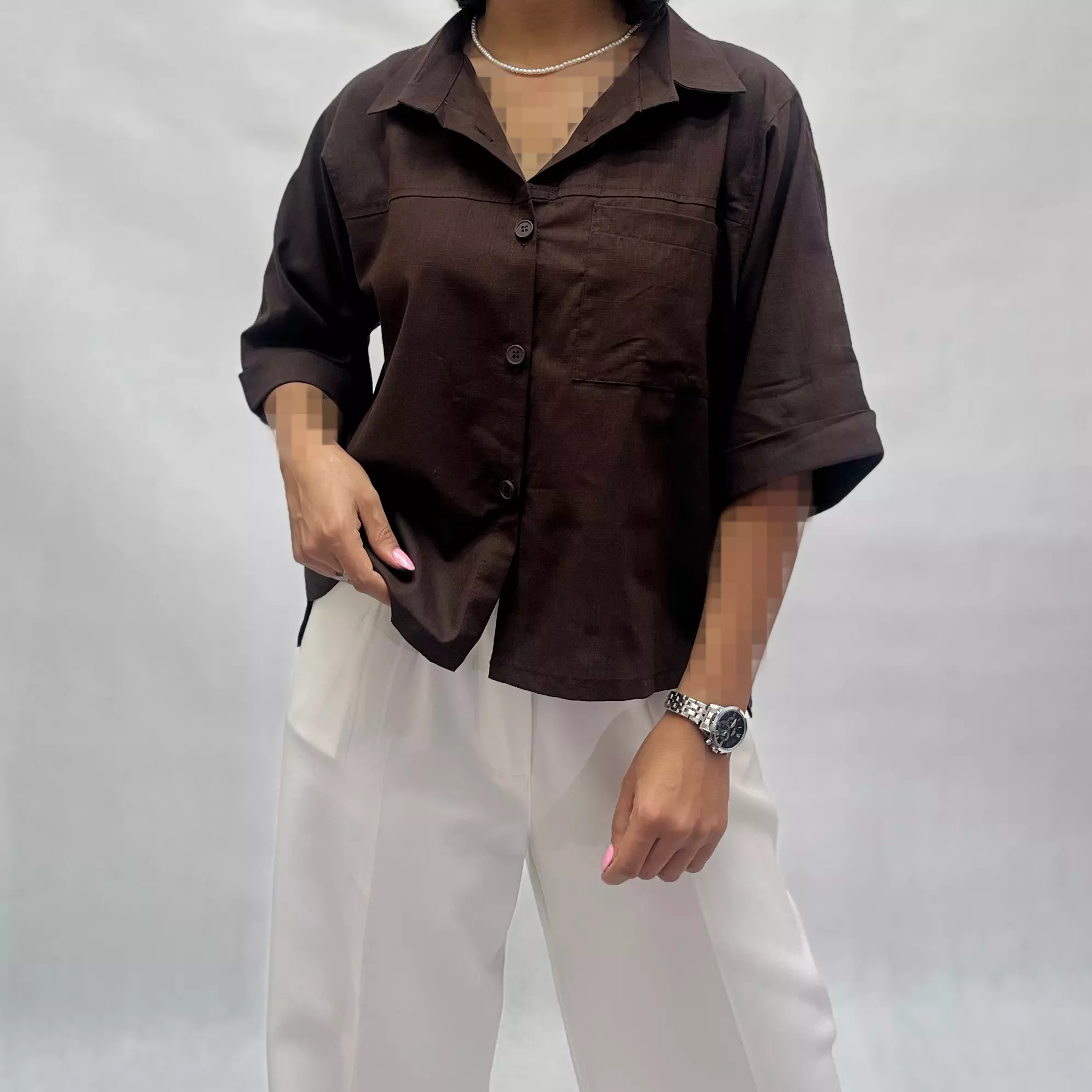 شومیز زنانه تک جیب 0029134316201