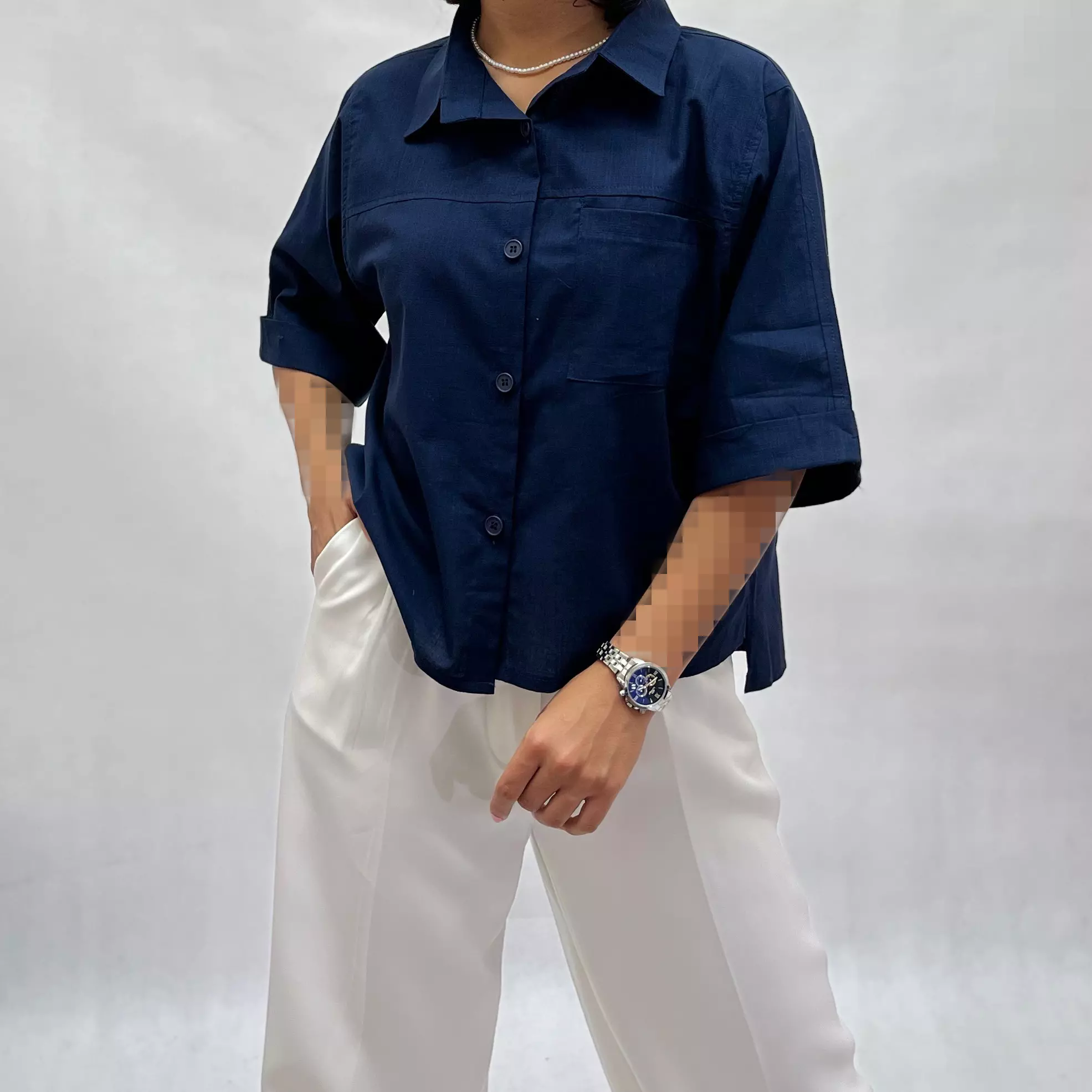شومیز زنانه تک جیب 0029134316201