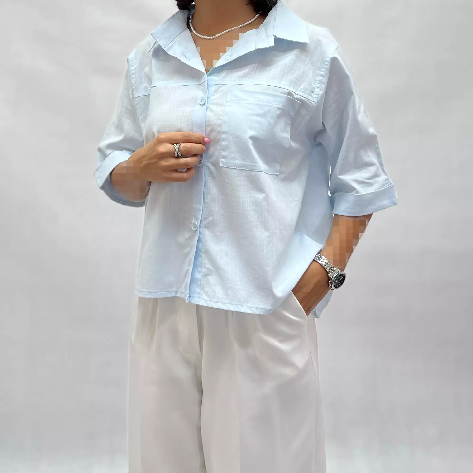 شومیز زنانه تک جیب 0029134316201