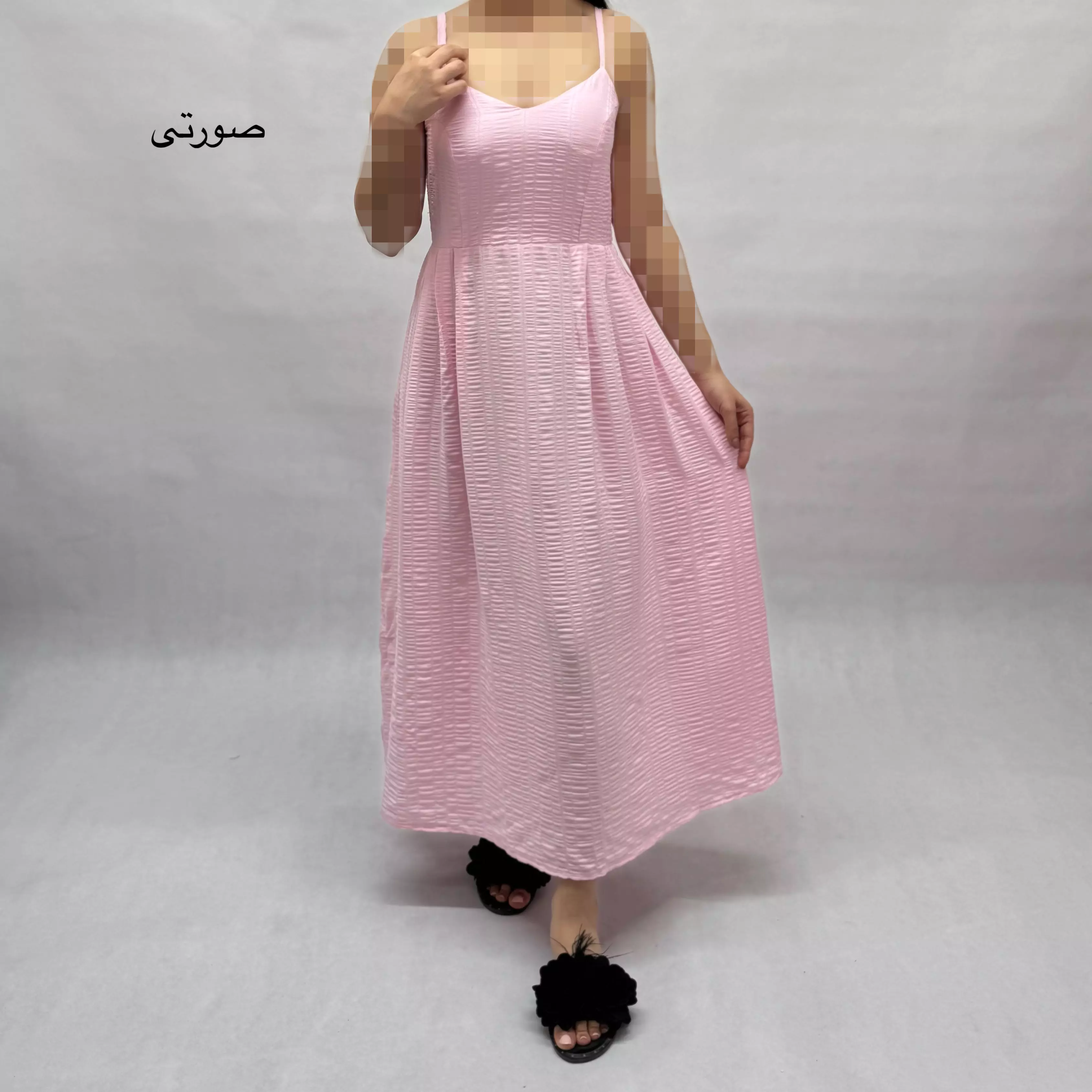 پیراهن زنانه بندی جلو پیله 0021195187