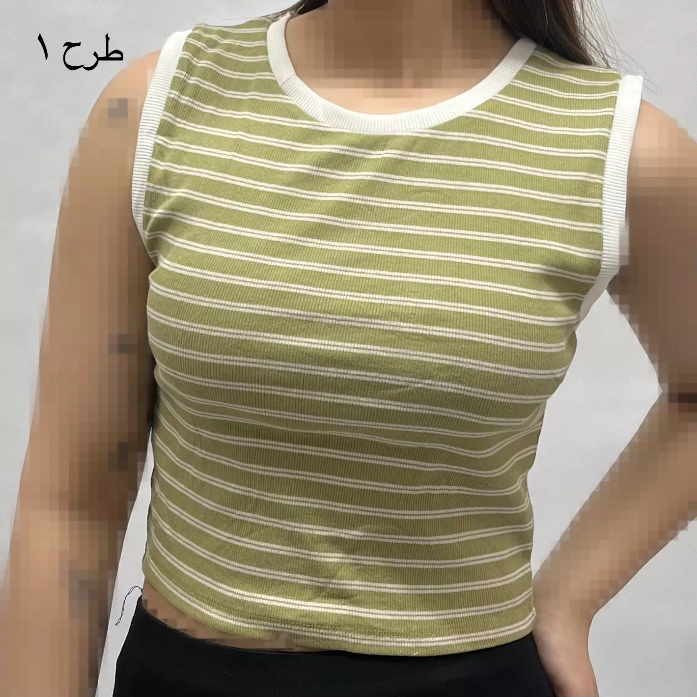 تاپ زنانه حلقه ای کبریتی راه راه 002512873103024