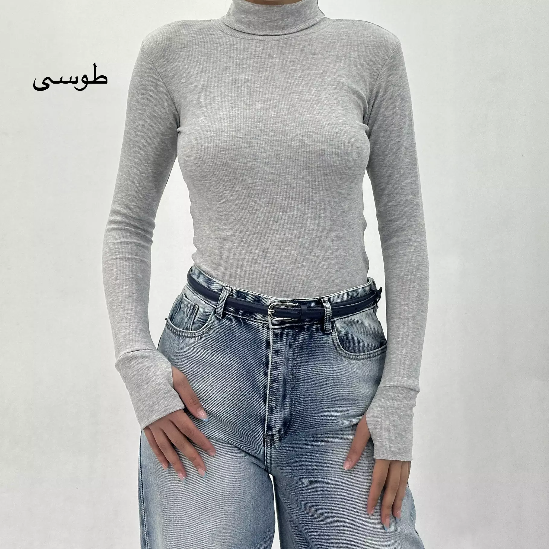 کراپ زنانه یقه اسکی | KIANA